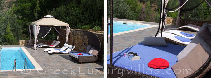 Beachfront villa with pool on Alonissos