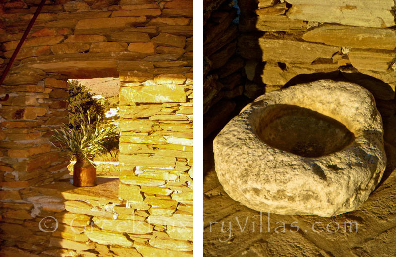 Details of the Old Stone Walls of the Villa