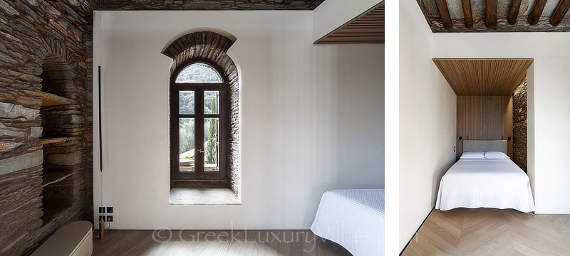 Andros traditional stone villa guest house bed