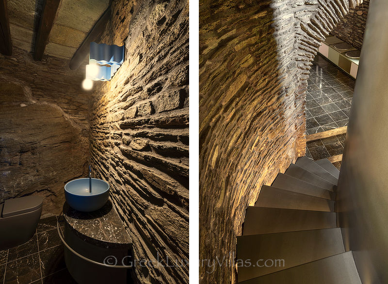 traditional stone villa modern appliances meet old stone