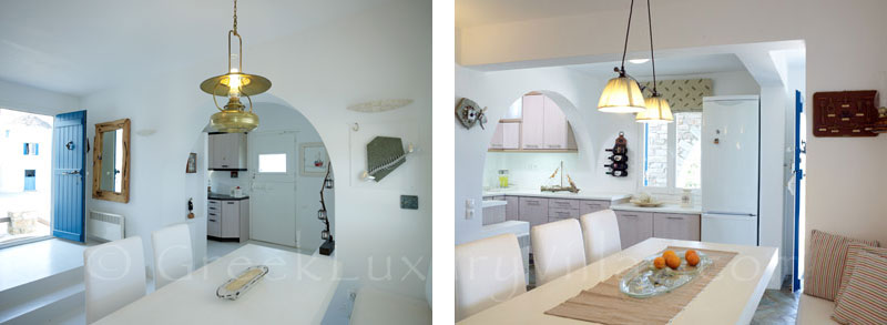 Kitchen Area of Antiparos Luxury Villa