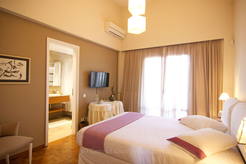 double room ensuite bathroom luxury villa with pool near athens