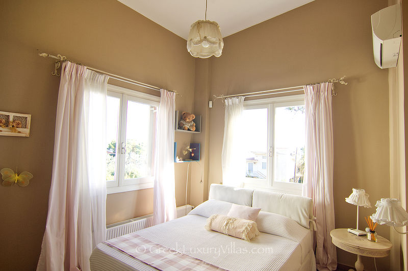sea view bedroom luxury villa with pool near athens close to beach