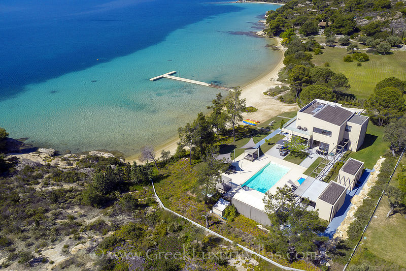 absolute beachfront villa private island