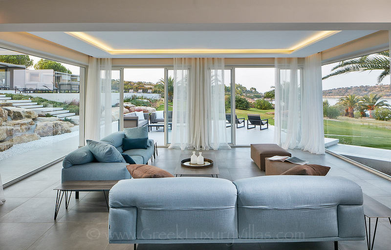 sun drenched modern villa private island