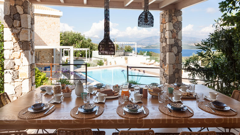 Breakfast made from a private cook is served outside