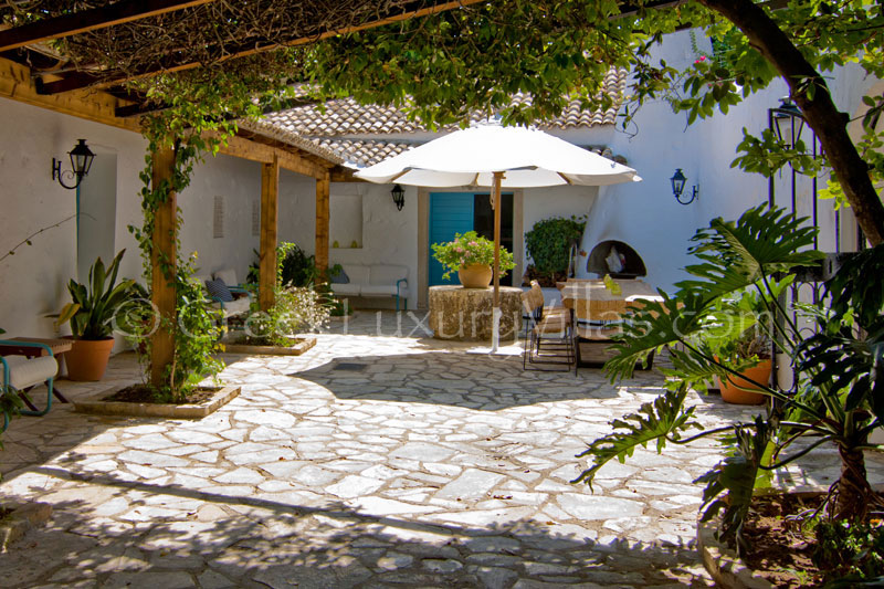 Courtyard Seafront Villa Corfu