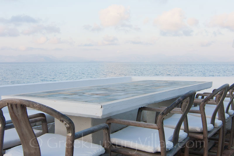 Dining on the Shore in Corfu Greece