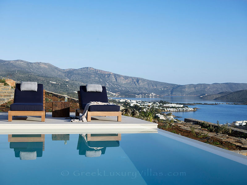Luxury villa with a pool in Elounda, Crete
