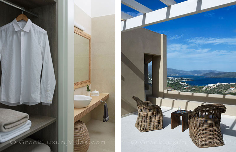 Oceanview from a luxury villa in Elounda, Crete