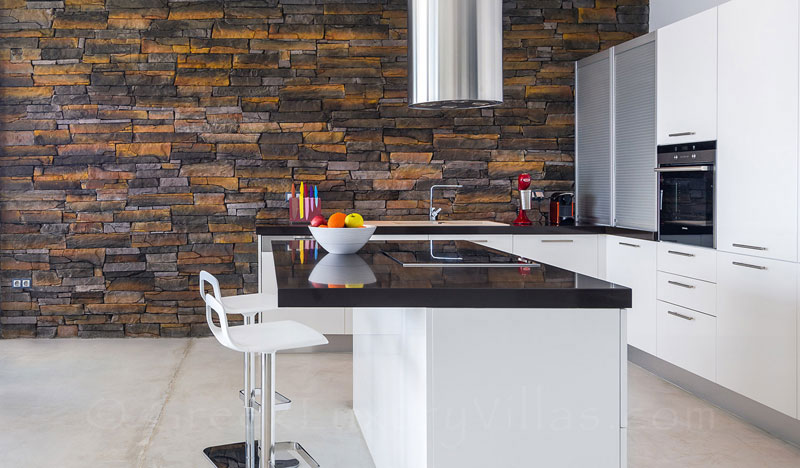 Kitchen of the modern, luxury villa