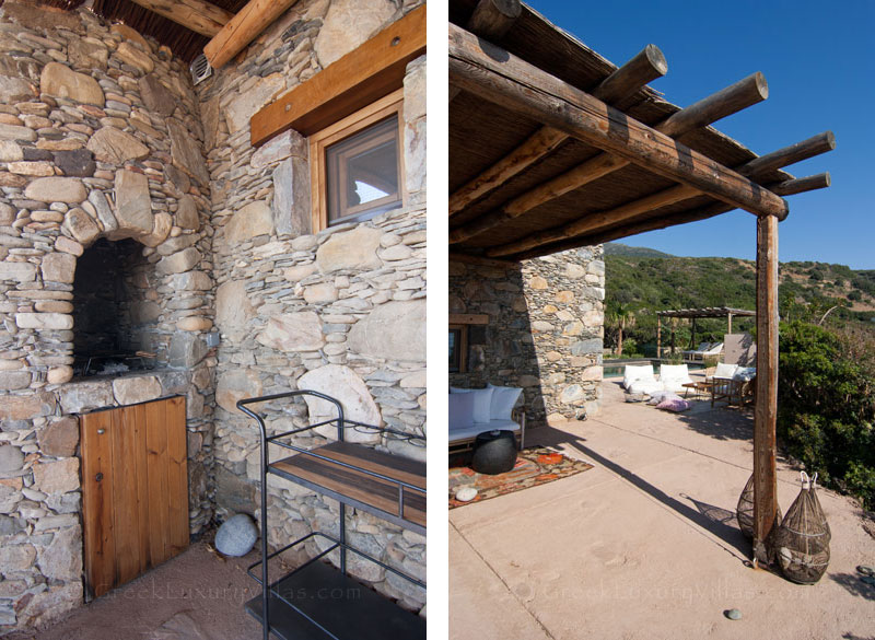 BBQ and pool in a beach house in Crete