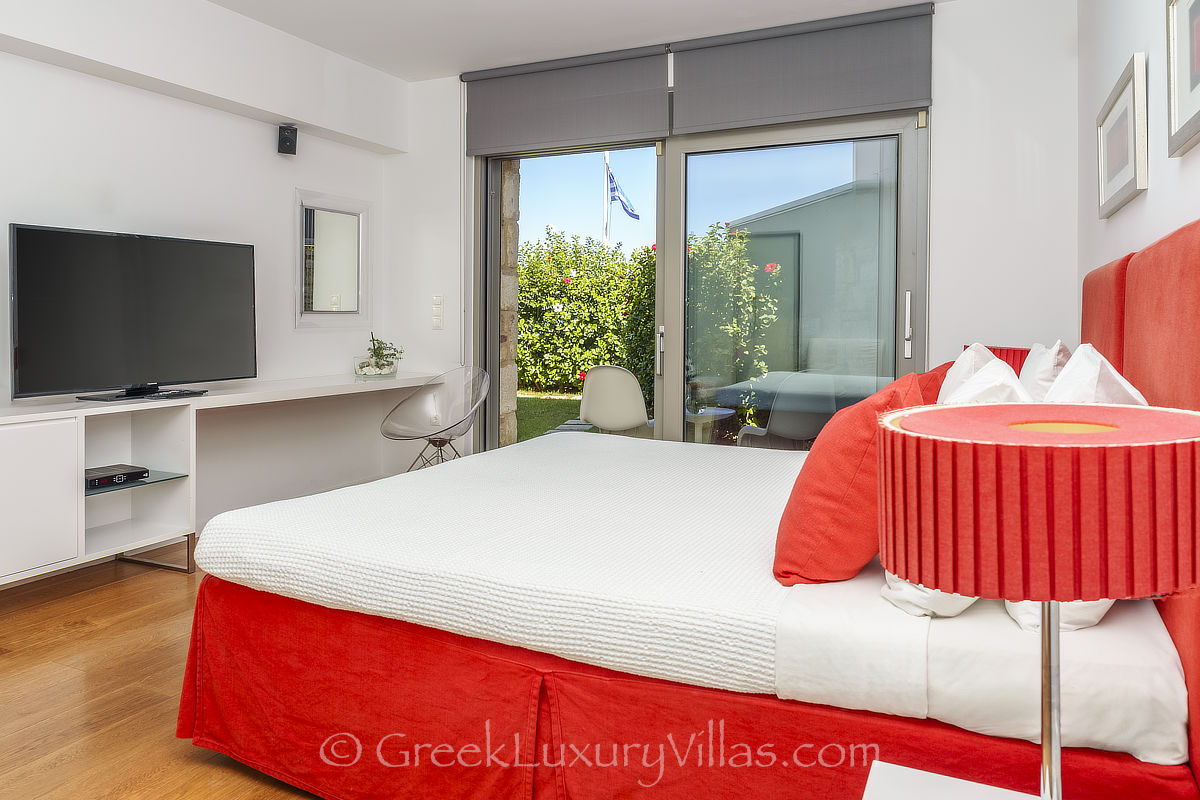 Crete a modern seafront villa Almyrida bedroom
