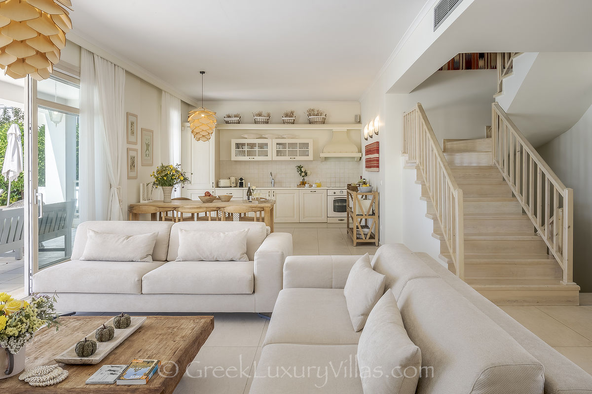 island style seafront villa with pool open plan