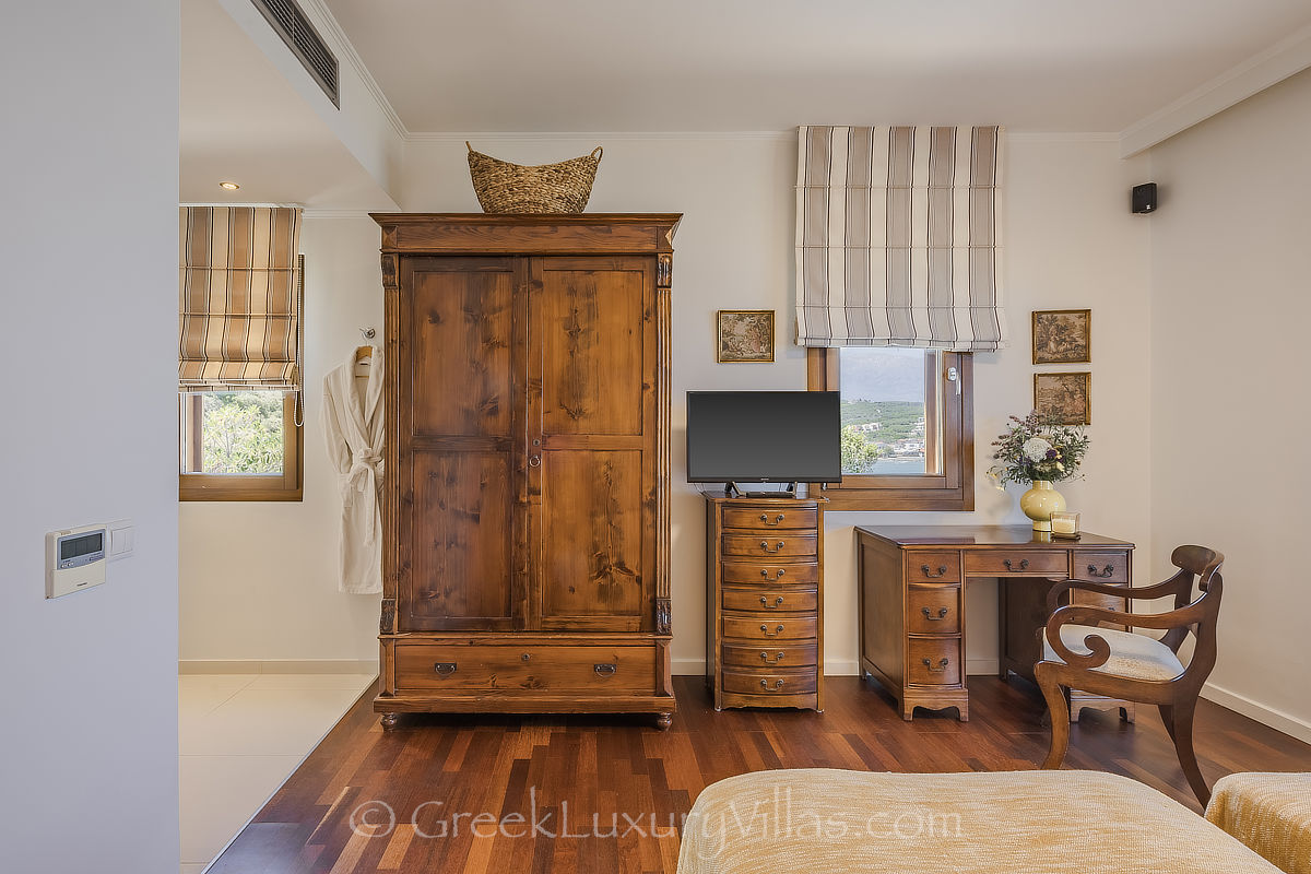exclusive furniture at traditional seafront villa Crete