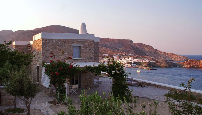 Sea view from Folegandros villas