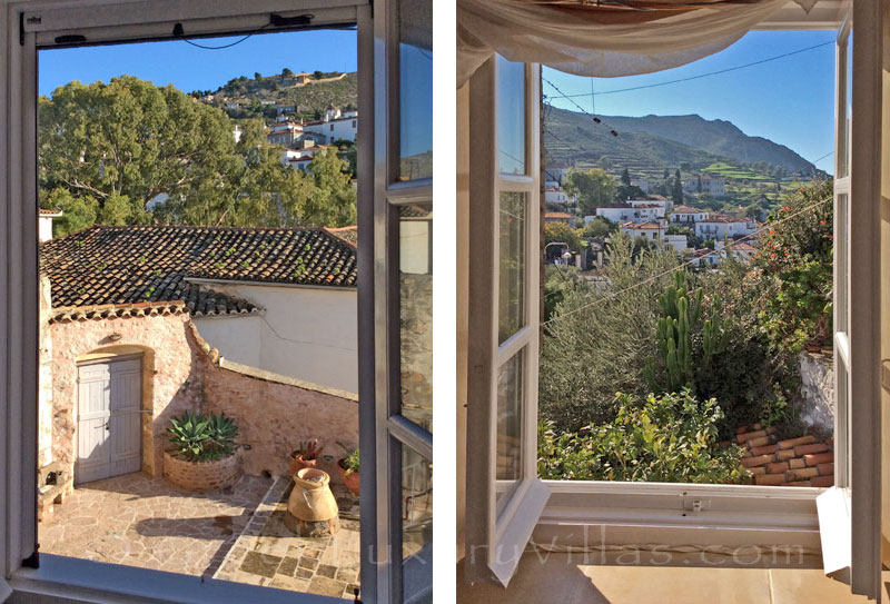 The house view of a romantic traditional house in Hydra
