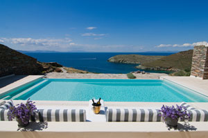 Located less than a hundred meters from a small sandy beach, barely visited even in mid-summer and less than a kilometer from the pretty and popular Vourkari marina with good seafood restaurants and a few cozy cafes, this luxurious villa is ideal for up to 12 people looking for a leisurely vacation spend at the sea without always rely on the car but still want to have their privacy.