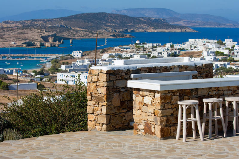 Pool bar of luxury villa in Koufonisi