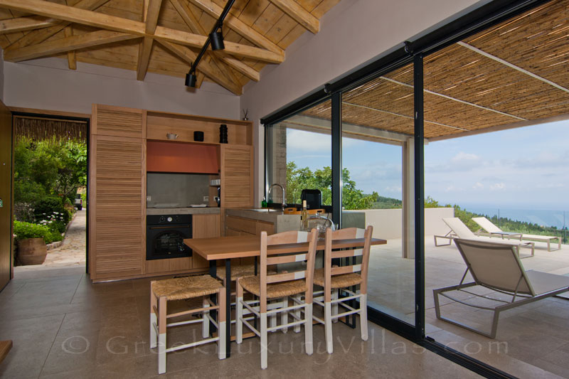 Seaview from an open lounge by the pool of the villa