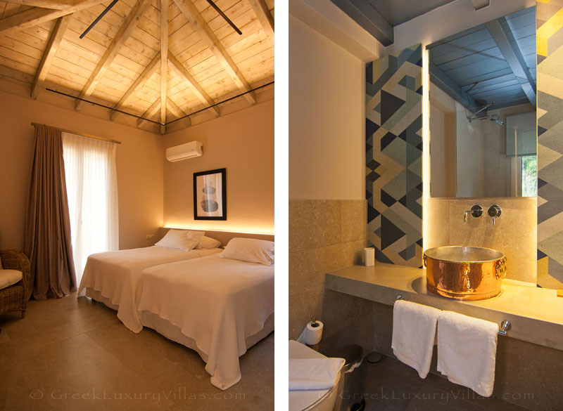 Luxury bedroom in Lefkas modern villa