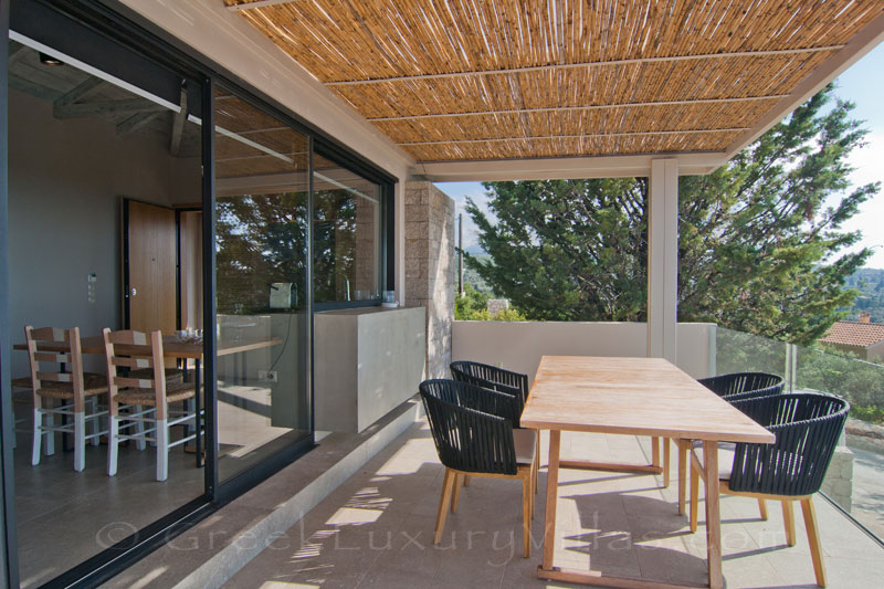 Veranda in villa with seaview on Lefkas