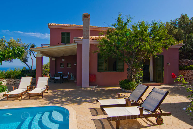 Seaview from villa with a pool in Lefkas