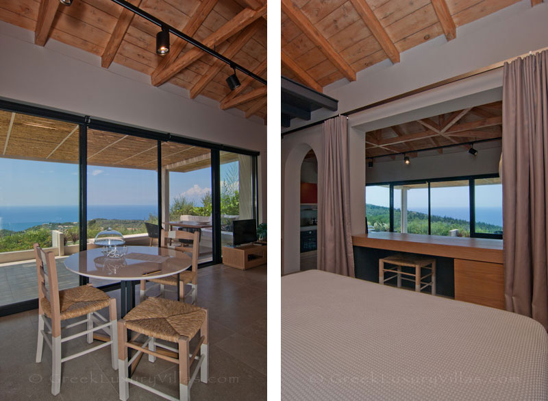 Seaview from bedroom in villa for two