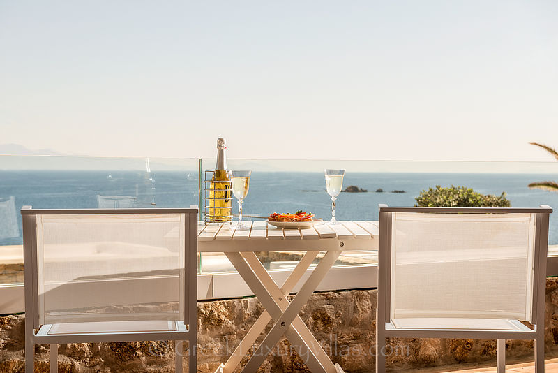 sea view from luxury villa in Mykonos Kalo Livadi Beach
