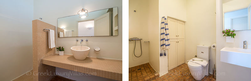 bathroom of luxury villa in Mykonos Kalo Livadi Beach