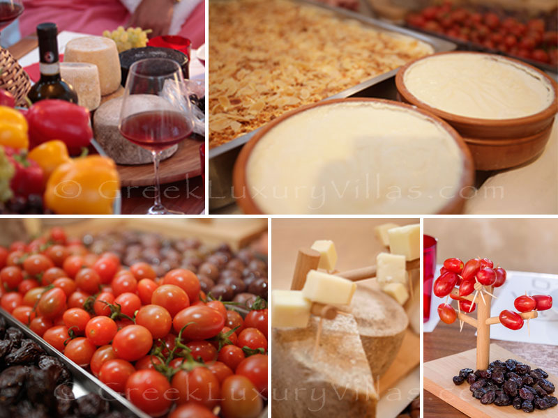 Catering at a luxury villa with a pool in Naxos