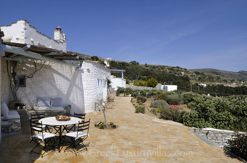 Paros private veranda with panoramic view