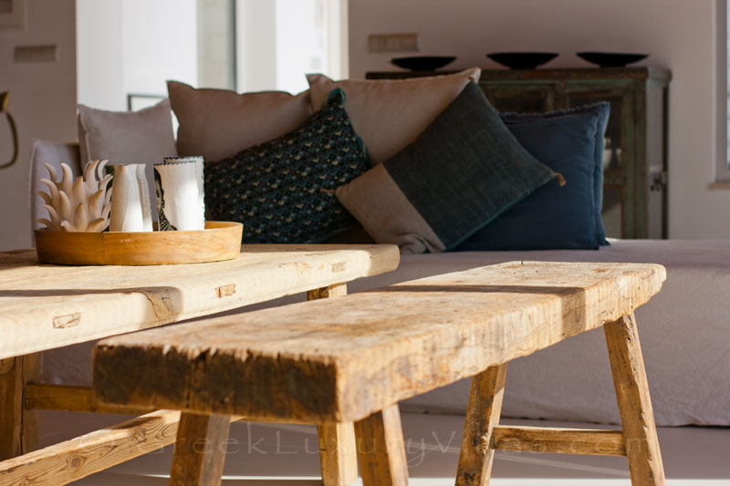 The living-room of a modern luxury villa with a pool and seaview in Paxosvilla in Paxos