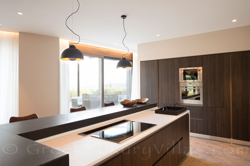 Kitchen of modern villa near Pylos Costa Navarino