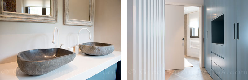 Costa Navarino bathroom of luxury villa at Pylos