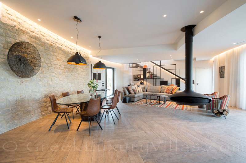 Costa Navarino Pylos luxury villa with modern interior