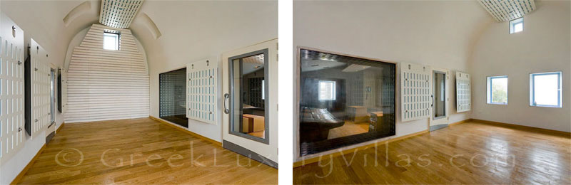 The recording studio of the Black Rock in Santorini