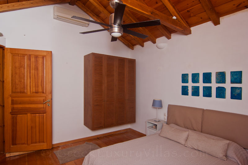 Bedroom of beachfront cottage on Skiathos