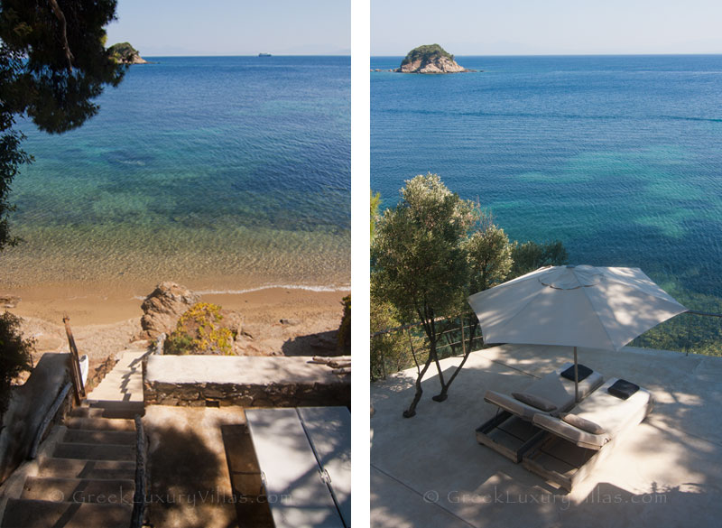 Listen to the waves on Skiathos beachfront cottage