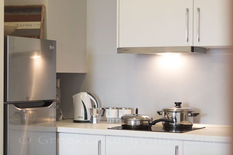 Skiathos modern holiday villa with pool kitchen