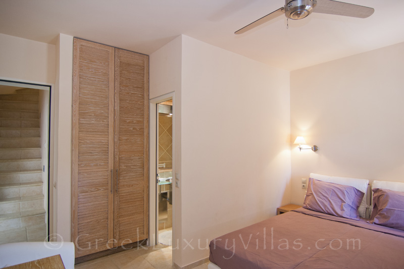 Schlafzimmer Luxusvilla mit Pool Skiathos, Griechenland