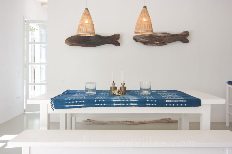 dining table waterfront villa Skiathos