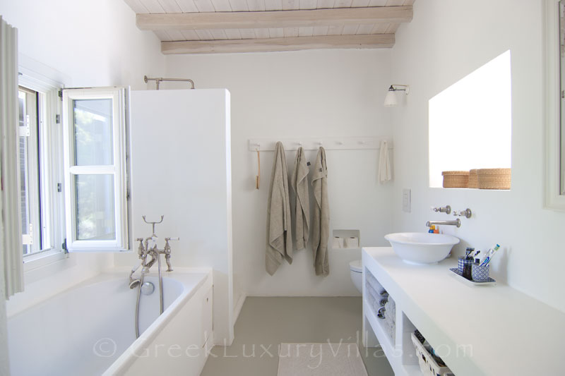 bathroom master bedroom waterfront villa Skiathos