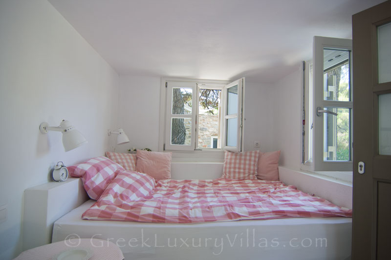 romantic garden bedroom waterfront villa Skiathos