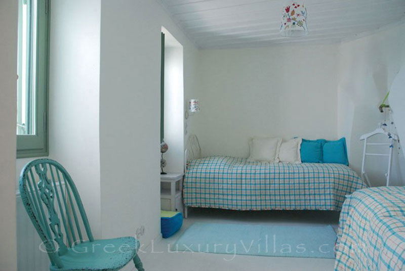 Skyros traditional luxury villa in Chora bedroom