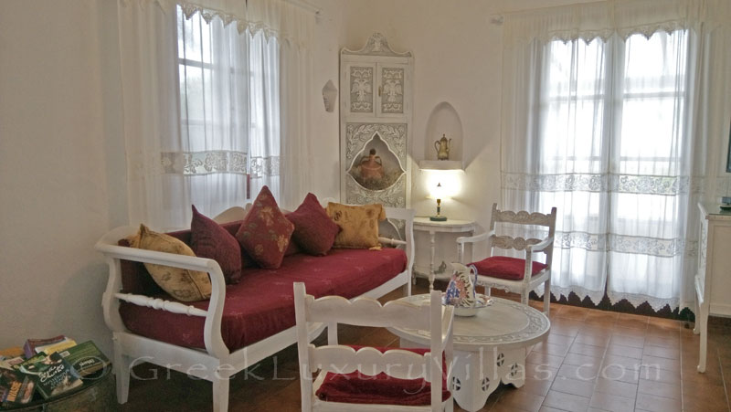Skyros traditional villa sofa