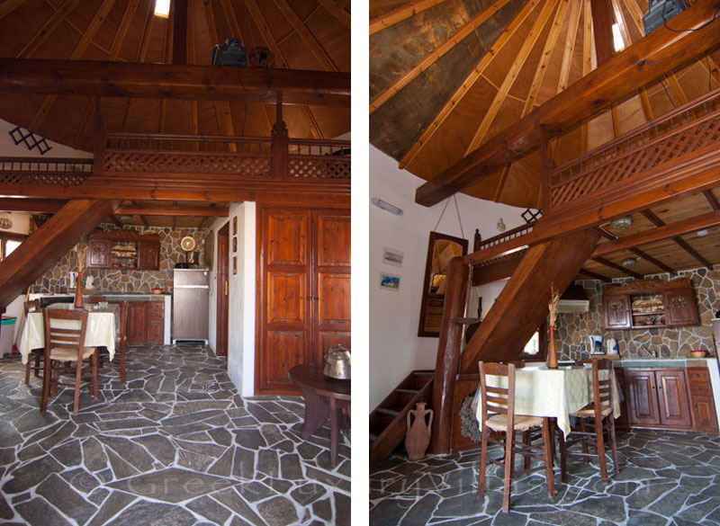 The living-room of a windmill in Skyros