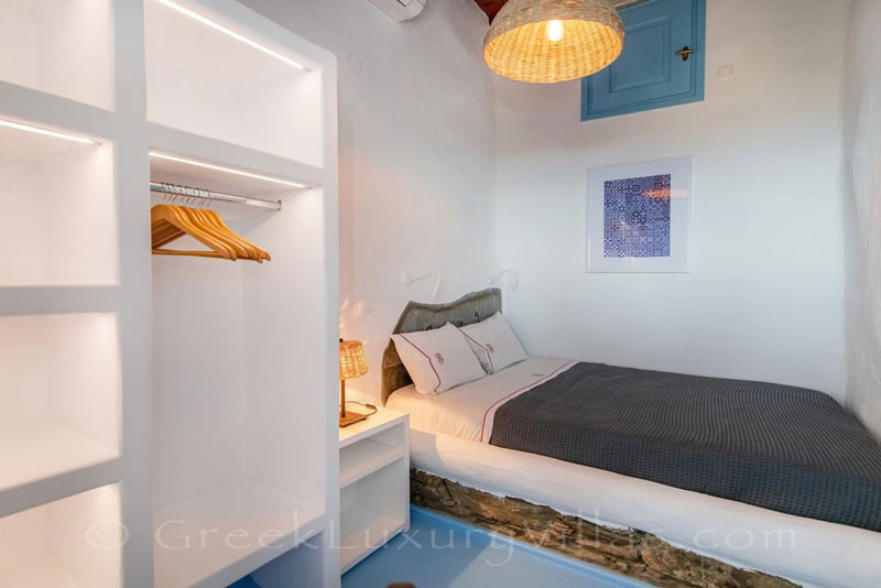 traditional villa bedroom on Tinos