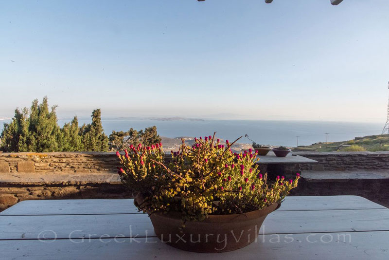 sea view from traditional villa on Tinos