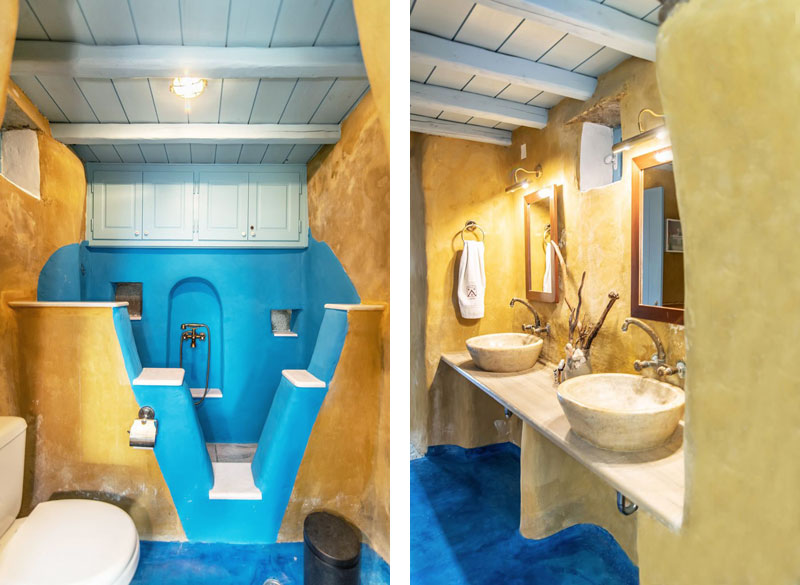 Tinos traditional villa bathroom